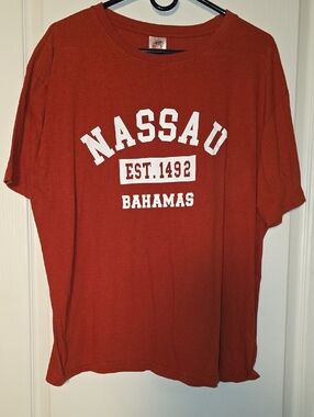 Nassau Bahamas Short Sleeve Tee - Rust Red